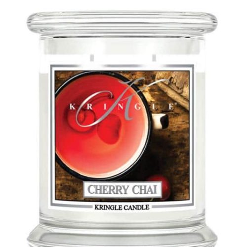 ŚWIECA ZAPACHOWA KRINGLE CANDLE ŚREDNIA CHERRY CHAI