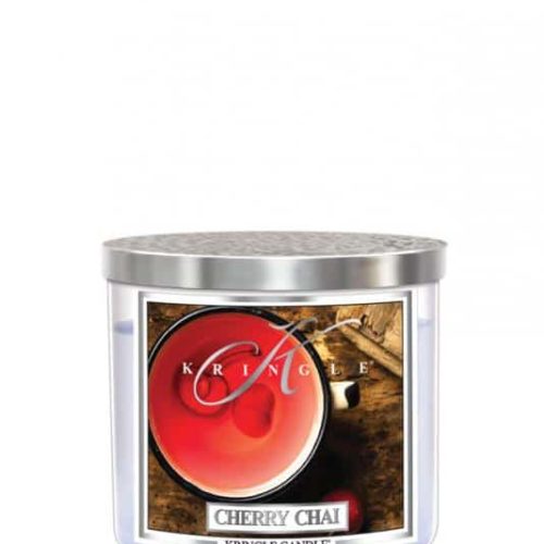 ŚWIECA ZAPACHOWA KRINGLE CANDLE ŚREDNIA CHERRY CHAI