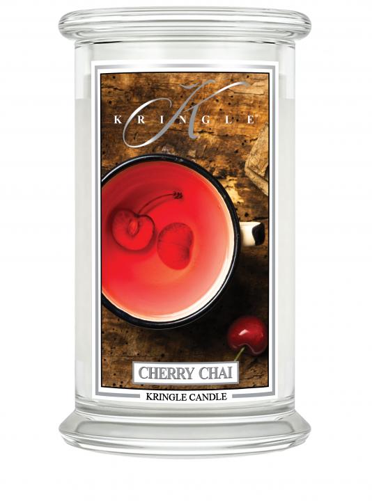 ŚWIECA ZAPACHOWA KRINGLE CANDLE DUŻA CHERRY CHAI