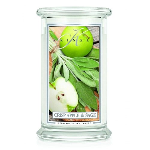 ŚWIECA ZAPACHOWA KRINGLE CANDLE DUŻA CRISP APPLE AND SAGE