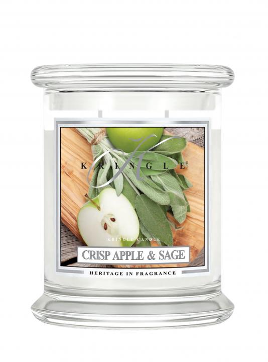 ŚWIECA ZAPACHOWA KRINGLE CANDLE ŚREDNIA CRISP APPLE AND SAGE