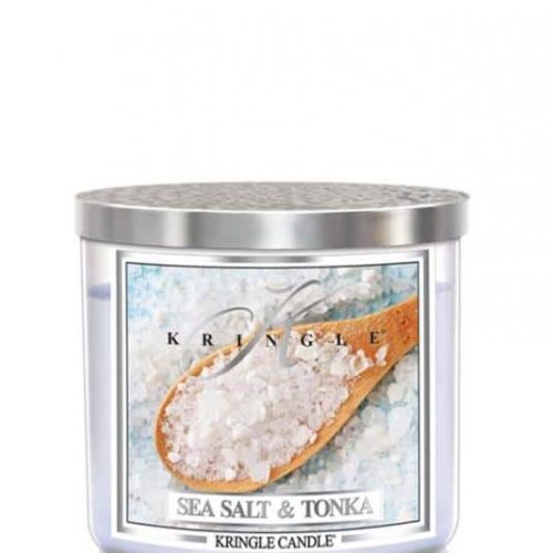ŚWIECA ZAPACHOWA KRINGLE CANDLE ŚREDNIA SEA SALT AND TONKA