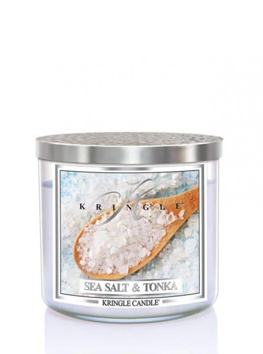 ŚWIECA ZAPACHOWA KRINGLE CANDLE ŚREDNIA SEA SALT AND TONKA