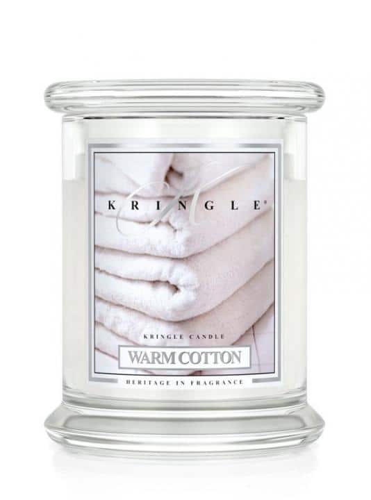 ŚWIECA ZAPACHOWA KRINGLE CANDLE ŚREDNIA WARM COTTON