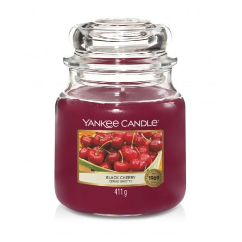 ŚWIECA ZAPACHOWA YANKEE CANDLE ŚREDNIA BLACK CHERRY