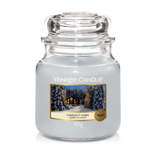 ŚWIECA ZAPACHOWA YANKEE CANDLE ŚREDNIA CANDLELIT CABIN
