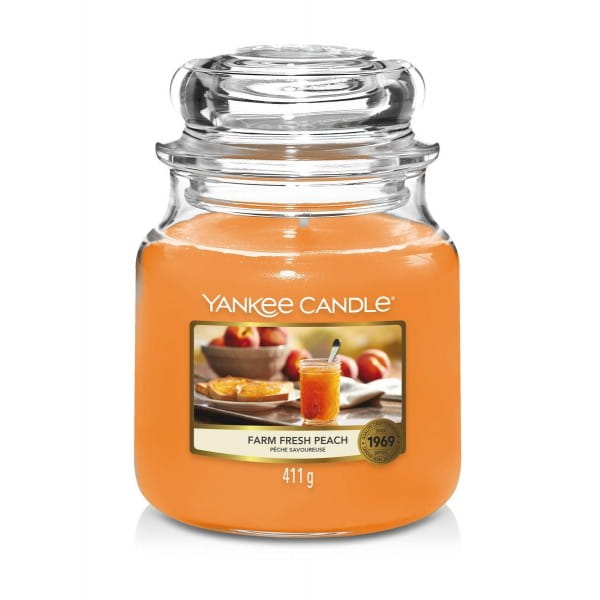 ŚWIECA ZAPACHOWA YANKEE CANDLE ŚREDNIA FARM FRESH PEACH