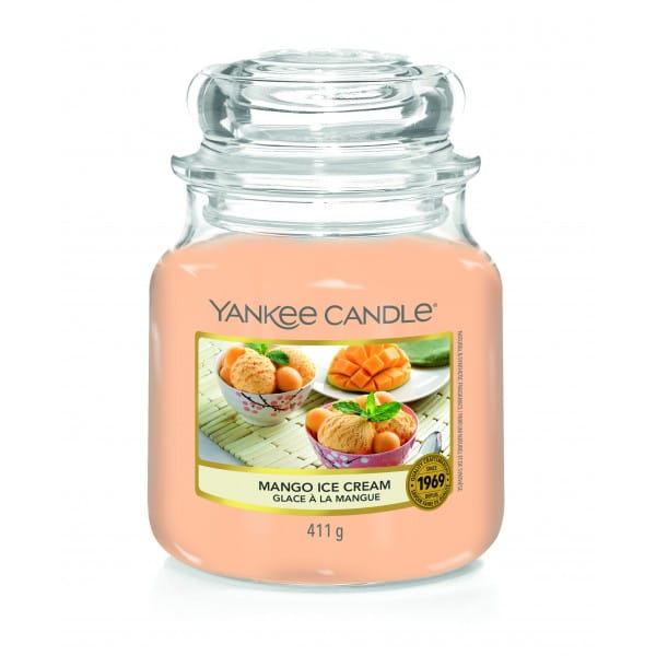 ŚWIECA ZAPACHOWA YANKEE CANDLE ŚREDNIA MANGO ICE CREAM