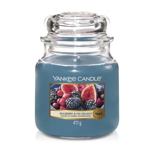 ŚWIECA ZAPACHOWA YANKEE CANDLE ŚREDNIA MULBERRY FIG DELIGHT