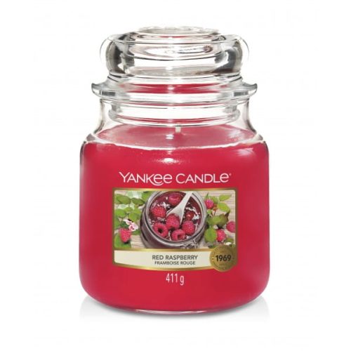 ŚWIECA ZAPACHOWA YANKEE CANDLE ŚREDNIA RED RASPBERRY