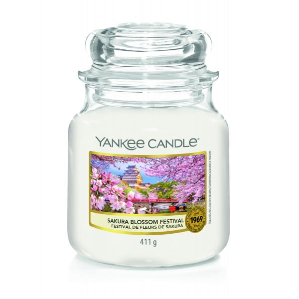 ŚWIECA ZAPACHOWA YANKEE CANDLE ŚREDNIA SAKURA BLOSSOM FESTIVAL