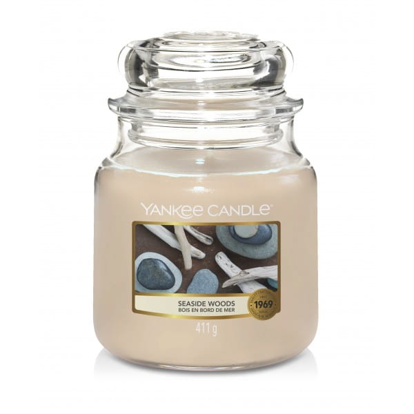 ŚWIECA ZAPACHOWA YANKEE CANDLE ŚREDNIA SEASIDE WOODS
