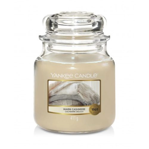 ŚWIECA ZAPACHOWA YANKEE CANDLE ŚREDNIA WARM CASHMERE