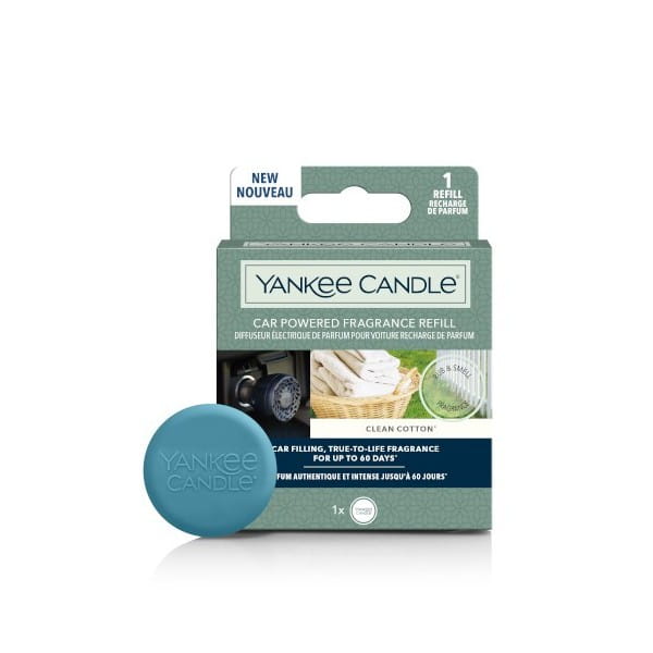 YANKEE CANDLE ELEKTRYCZNY ODŚWIEŻACZ DO SAMOCHODU UZUPEŁNIACZ CLEAN COTTON