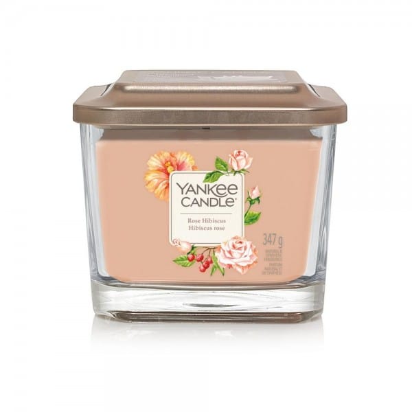 ŚWIECA ZAPACHOWA YANKEE CANDLE ŚREDNIA ROSE HIBISCUS